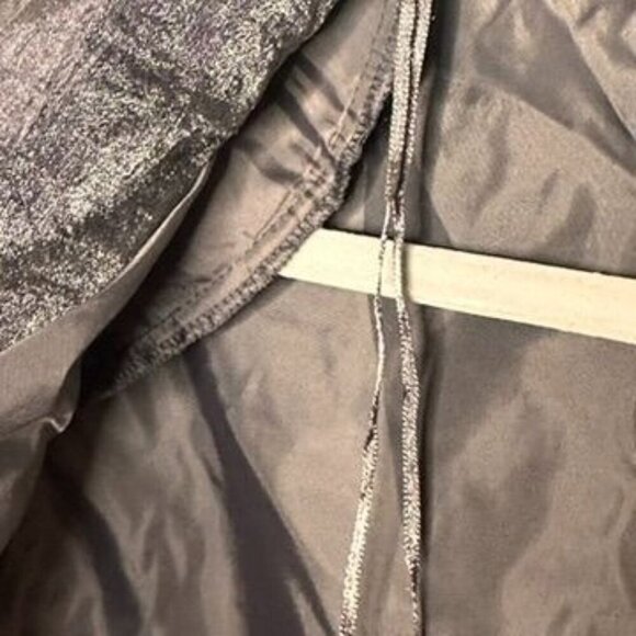 R&M Richards Metallic Cropped Jacket Topper Silver Womens 14 Party Holiday Fairy - Picture 5 of 7